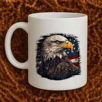 Bald Eagle Us American Flag 4th Of July Proud Patriotic Coffee Mug thumb 2