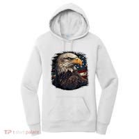 Bald Eagle Us American Flag 4th Of July Proud Patriotic Women's Hoodie thumb 0