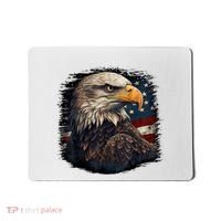 Bald Eagle Us American Flag 4th Of July Proud Patriotic Mousepad thumb 0