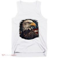 Bald Eagle Us American Flag 4th Of July Proud Patriotic Tank Top thumb 0