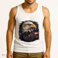 Bald Eagle Us American Flag 4th Of July Proud Patriotic Tank Top thumb 3