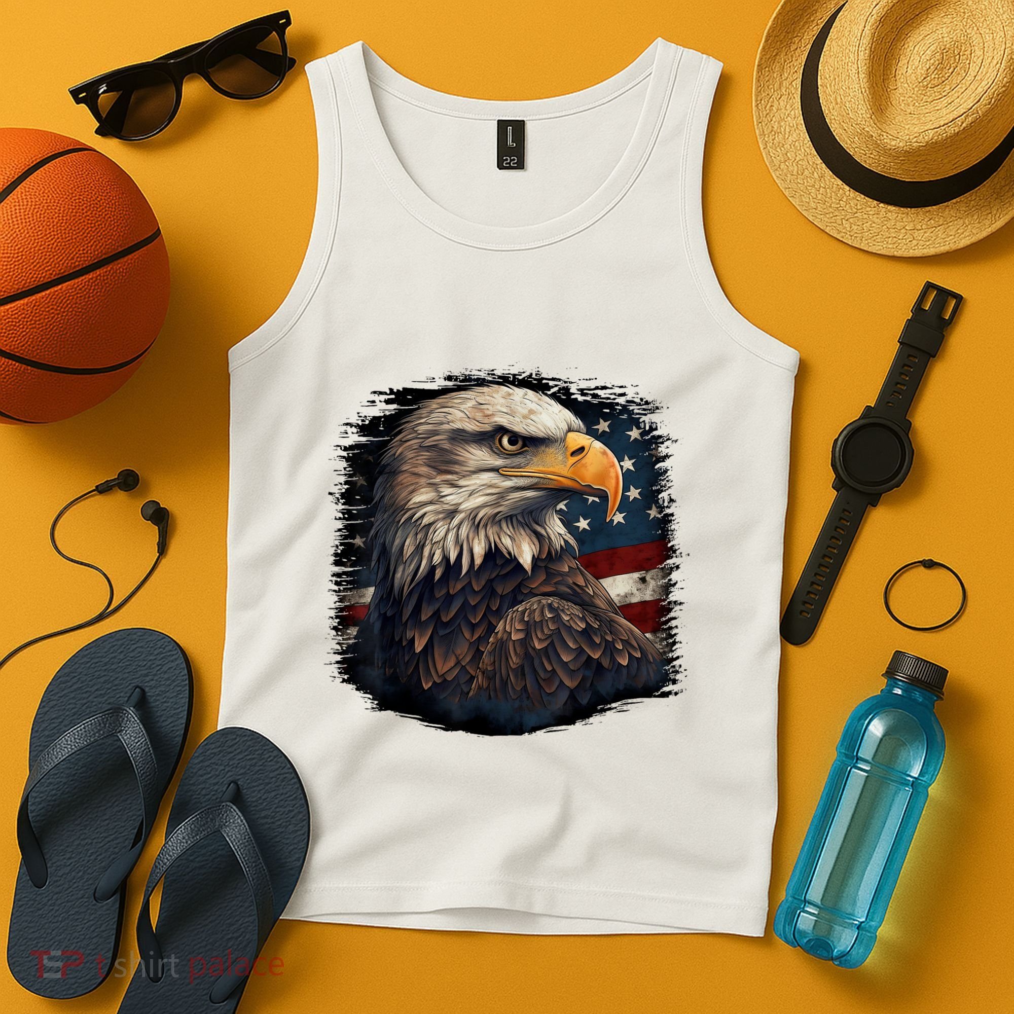 Bald Eagle Us American Flag 4th Of July Proud Patriotic Tank Top