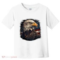 Bald Eagle Us American Flag 4th Of July Proud Patriotic Toddler T-Shirt thumb 0