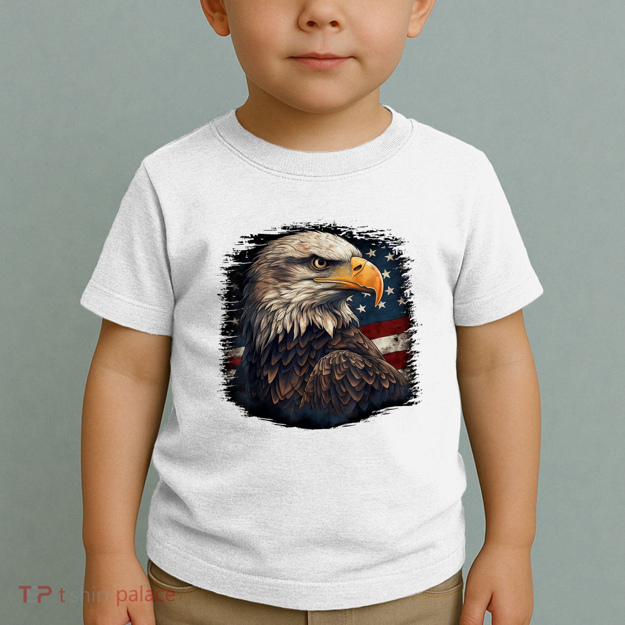 Bald Eagle Us American Flag 4th Of July Proud Patriotic Toddler T-Shirt