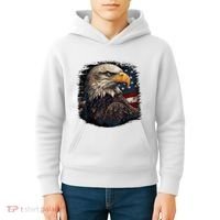 Bald Eagle Us American Flag 4th Of July Proud Patriotic Kids Hoodie thumb 4