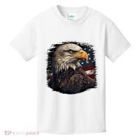 Bald Eagle Us American Flag 4th Of July Proud Patriotic Kids T-Shirt thumb 0