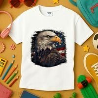 Bald Eagle Us American Flag 4th Of July Proud Patriotic Kids T-Shirt thumb 3