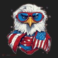 Bald Eagle With American Flag IA Women's Sweatshirt thumb 2
