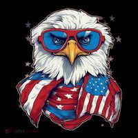 Bald Eagle With American Flag IA Backpack thumb 2