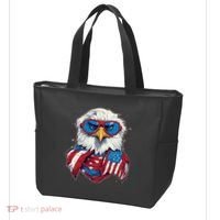 Bald Eagle With American Flag IA Tote Bag thumb 3