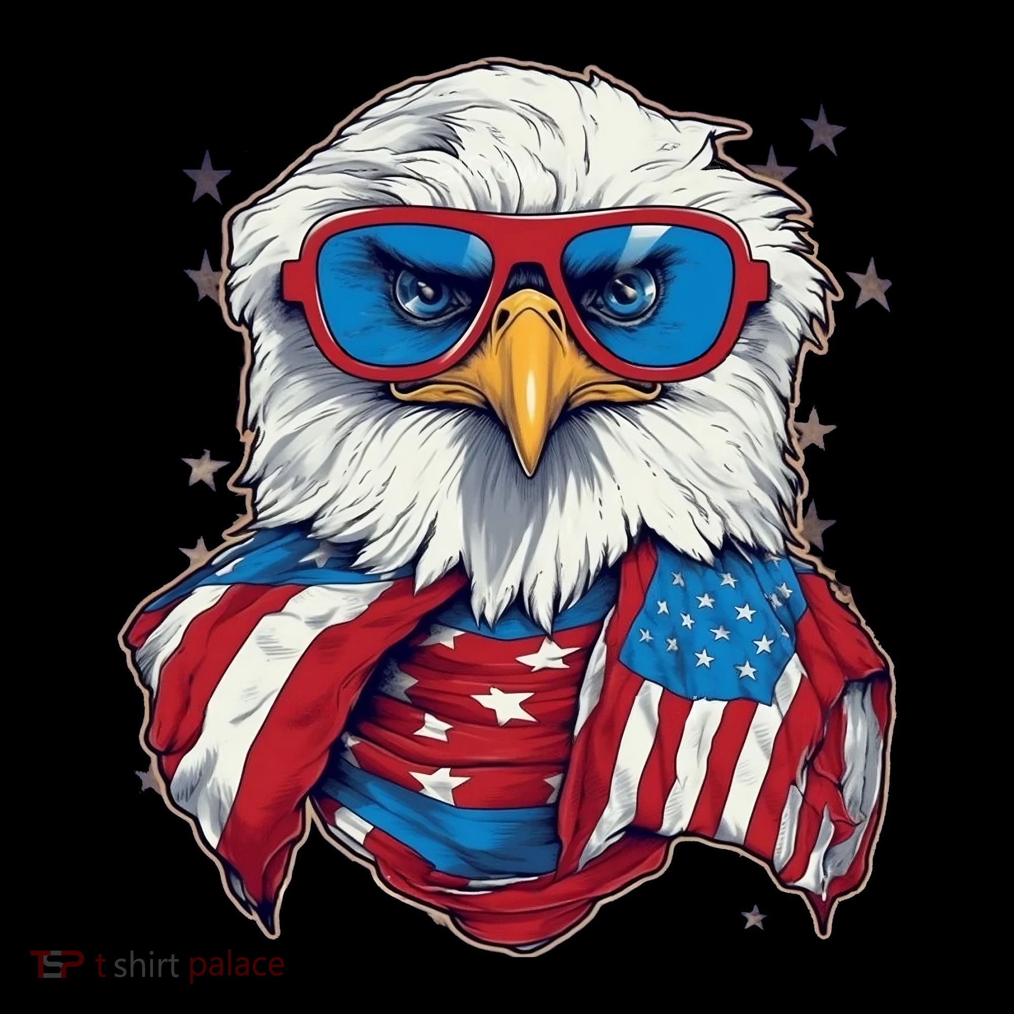 Bald Eagle With American Flag IA Tote Bag