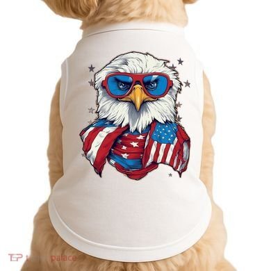 Bald Eagle With American Flag IA Doggie Tank