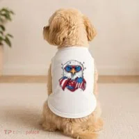 Bald Eagle With American Flag IA Doggie Tank thumb 2