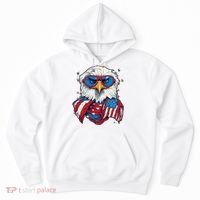 Bald Eagle With American Flag IA Hoodie thumb 0