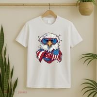 Bald Eagle With American Flag IA T-Shirt thumb 2