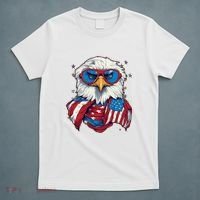 Bald Eagle With American Flag IA T-Shirt thumb 5