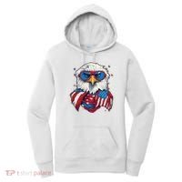 Bald Eagle With American Flag IA Women's Hoodie thumb 0