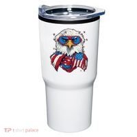 Bald Eagle With American Flag IA Tumbler thumb 0