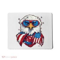Bald Eagle With American Flag IA Mousepad thumb 0