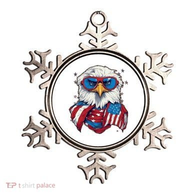 Bald Eagle With American Flag IA Ornament
