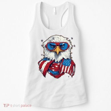 Bald Eagle With American Flag IA Women's Tank Top