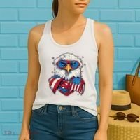 Bald Eagle With American Flag IA Women's Tank Top thumb 2