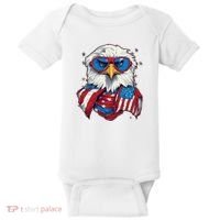 Bald Eagle With American Flag IA Baby Bodysuit thumb 0