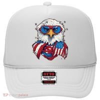 Bald Eagle With American Flag IA Hat thumb 0