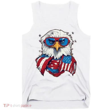 Bald Eagle With American Flag IA Tank Top