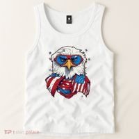 Bald Eagle With American Flag IA Tank Top thumb 2