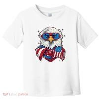 Bald Eagle With American Flag IA Toddler T-Shirt thumb 0