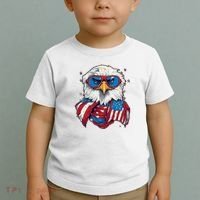 Bald Eagle With American Flag IA Toddler T-Shirt thumb 2