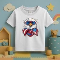 Bald Eagle With American Flag IA Toddler T-Shirt thumb 3
