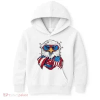 Bald Eagle With American Flag IA Kids Hoodie thumb 0