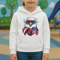 Bald Eagle With American Flag IA Kids Hoodie thumb 3