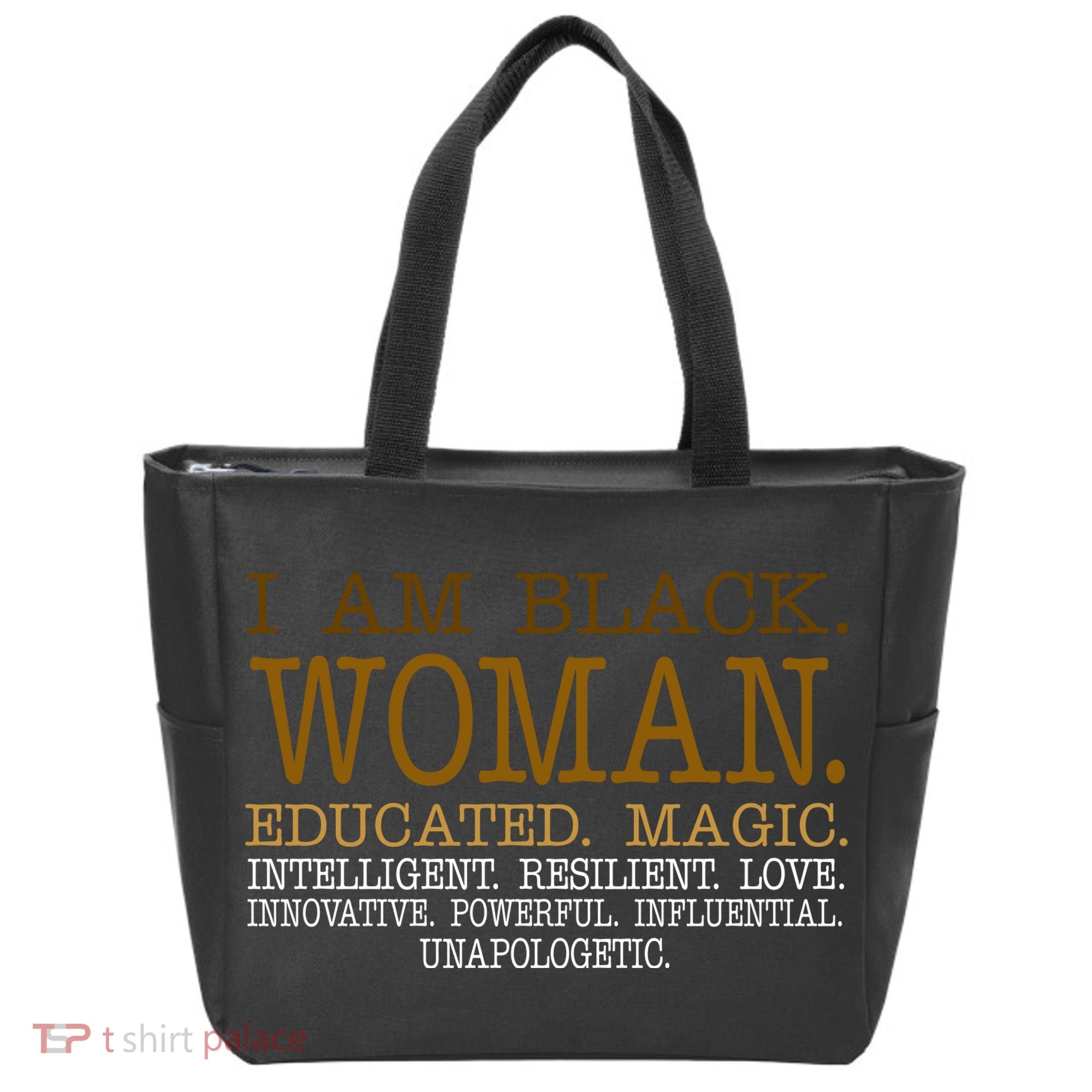 Black Educated Woman Quote Tote Bag