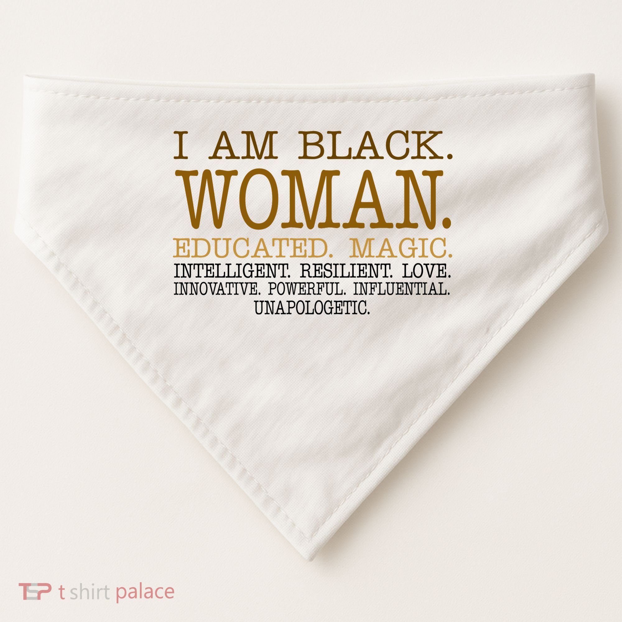 Black Educated Woman Quote USA-Made Doggie Bandana