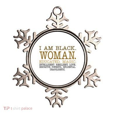 Black Educated Woman Quote Ornament