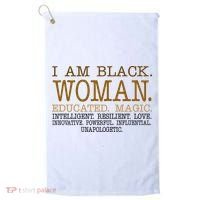 Black Educated Woman Quote Golf Towel thumb 0