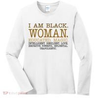 Black Educated Woman Quote Women's Long Sleeve Shirt thumb 0