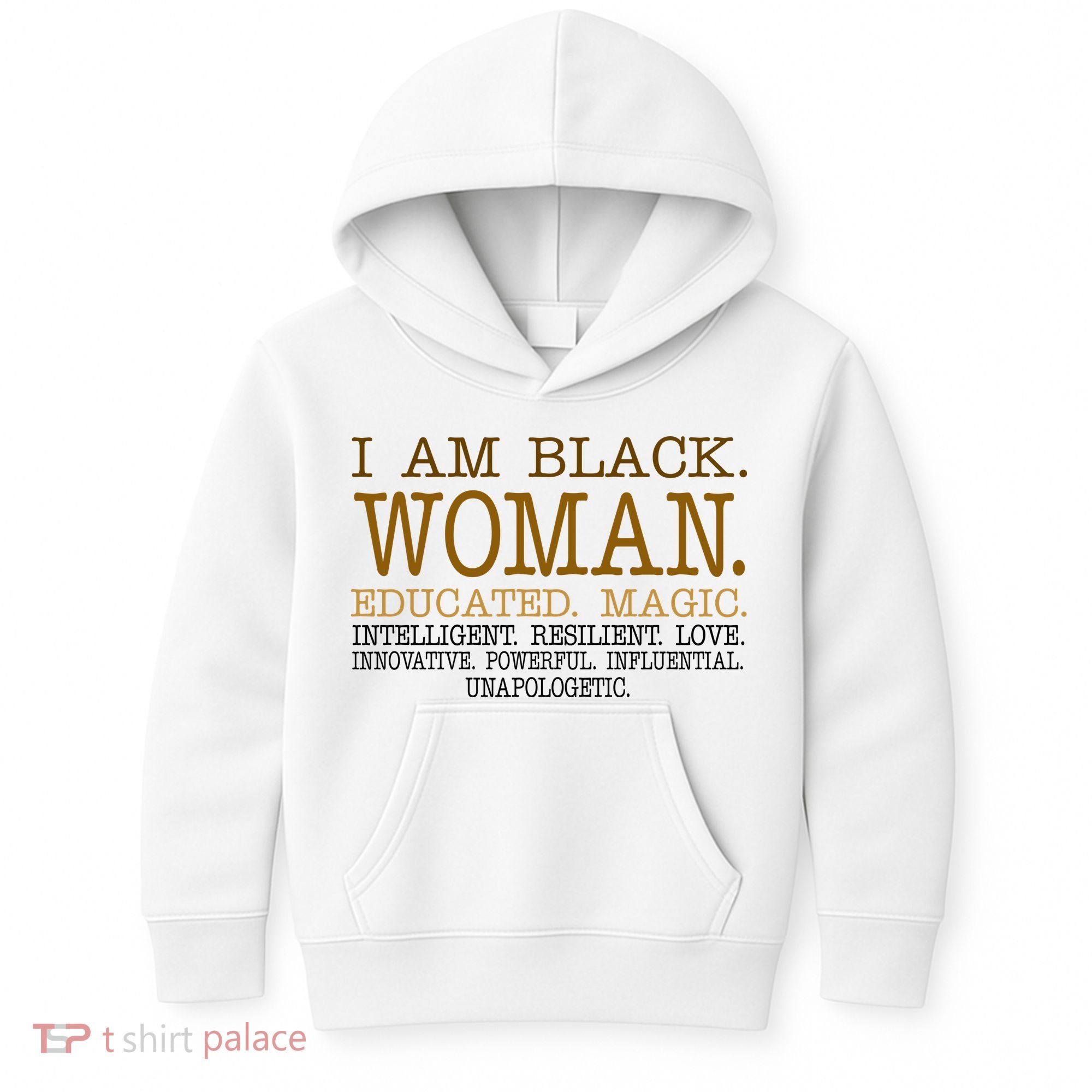 Black Educated Woman Quote Kids Hoodie