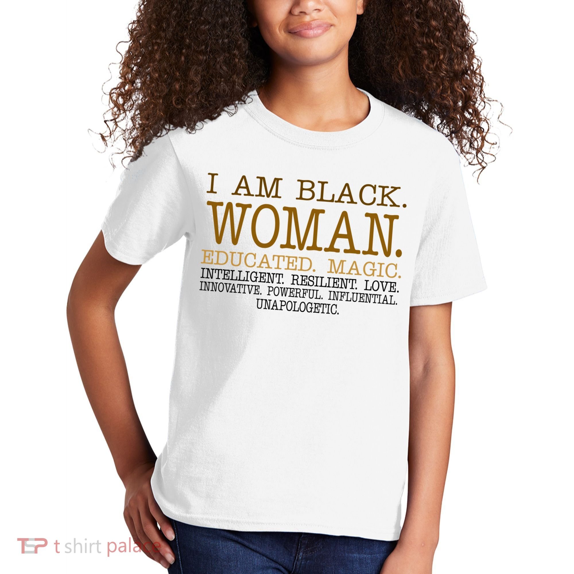 Black Educated Woman Quote Kids T-Shirt