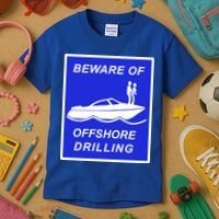 Beware Of Offshore Drilling Funny Boat Kids T-Shirt thumb 3