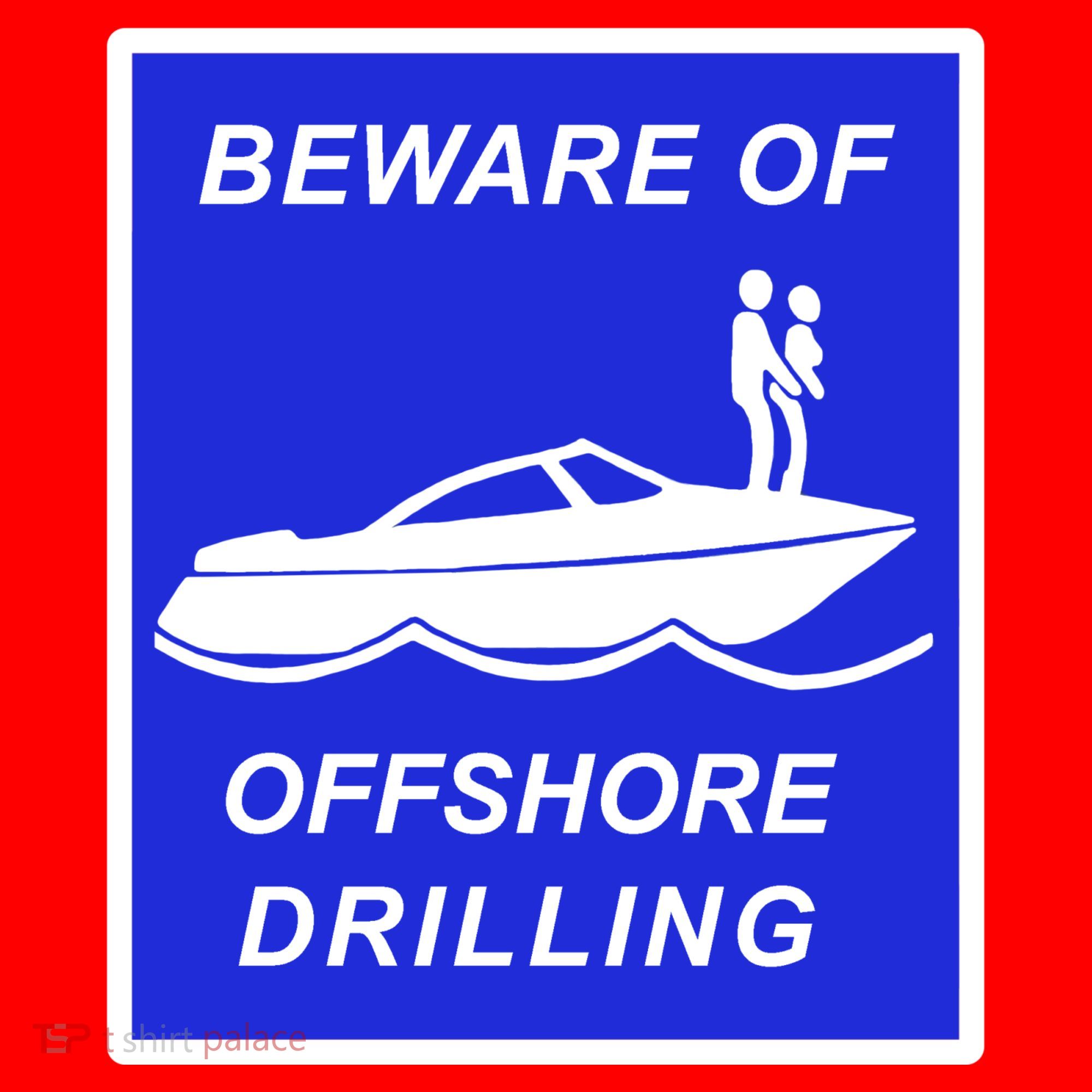 Beware Of Offshore Drilling Funny Boat Santa Hat