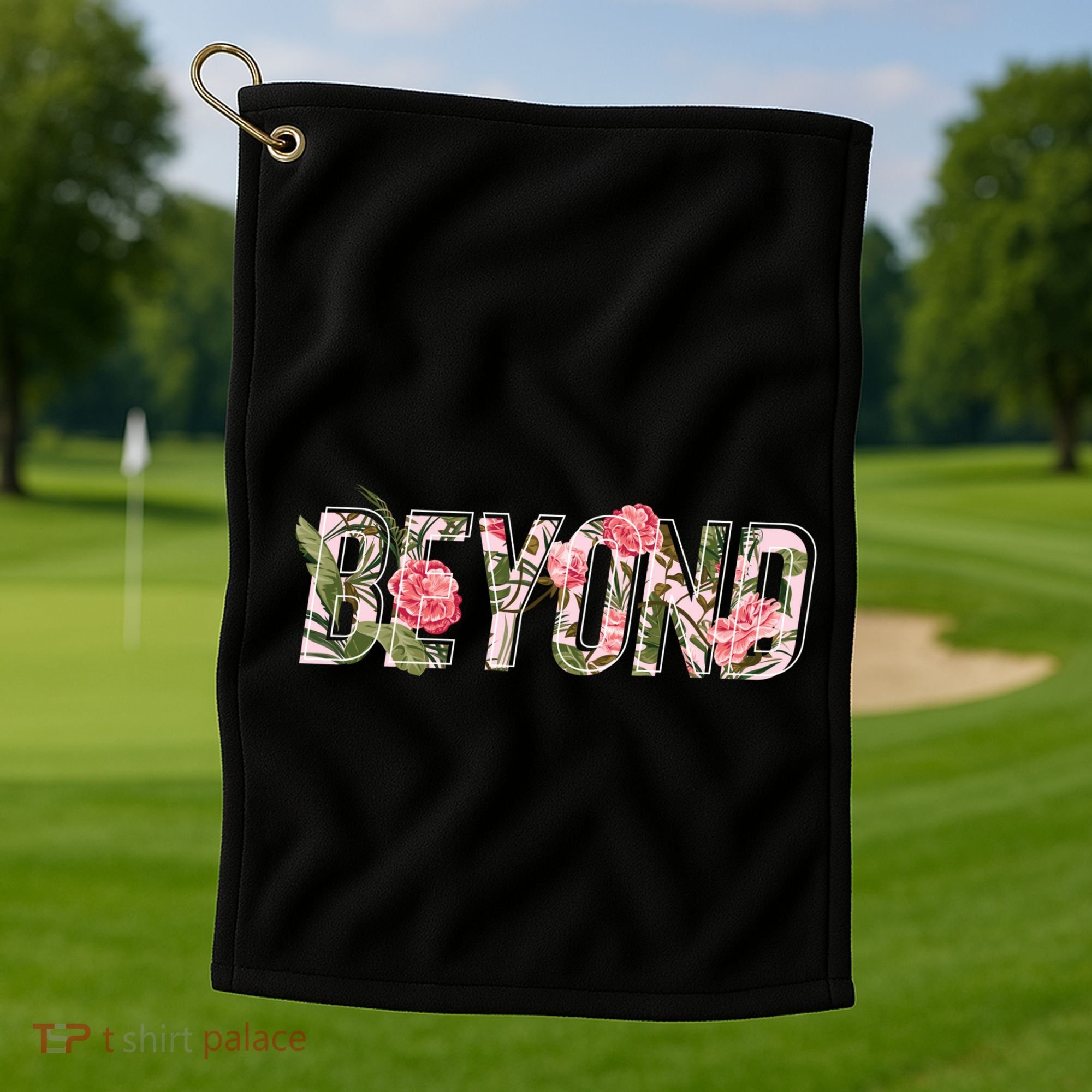 Beyond Flower Floral Style Golf Towel