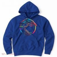 Bonsai Enso Zen Circle Tree Japan Spirituality Rainbow Gift Hoodie thumb 0