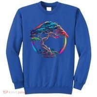 Bonsai Enso Zen Circle Tree Japan Spirituality Rainbow Gift Sweatshirt thumb 0