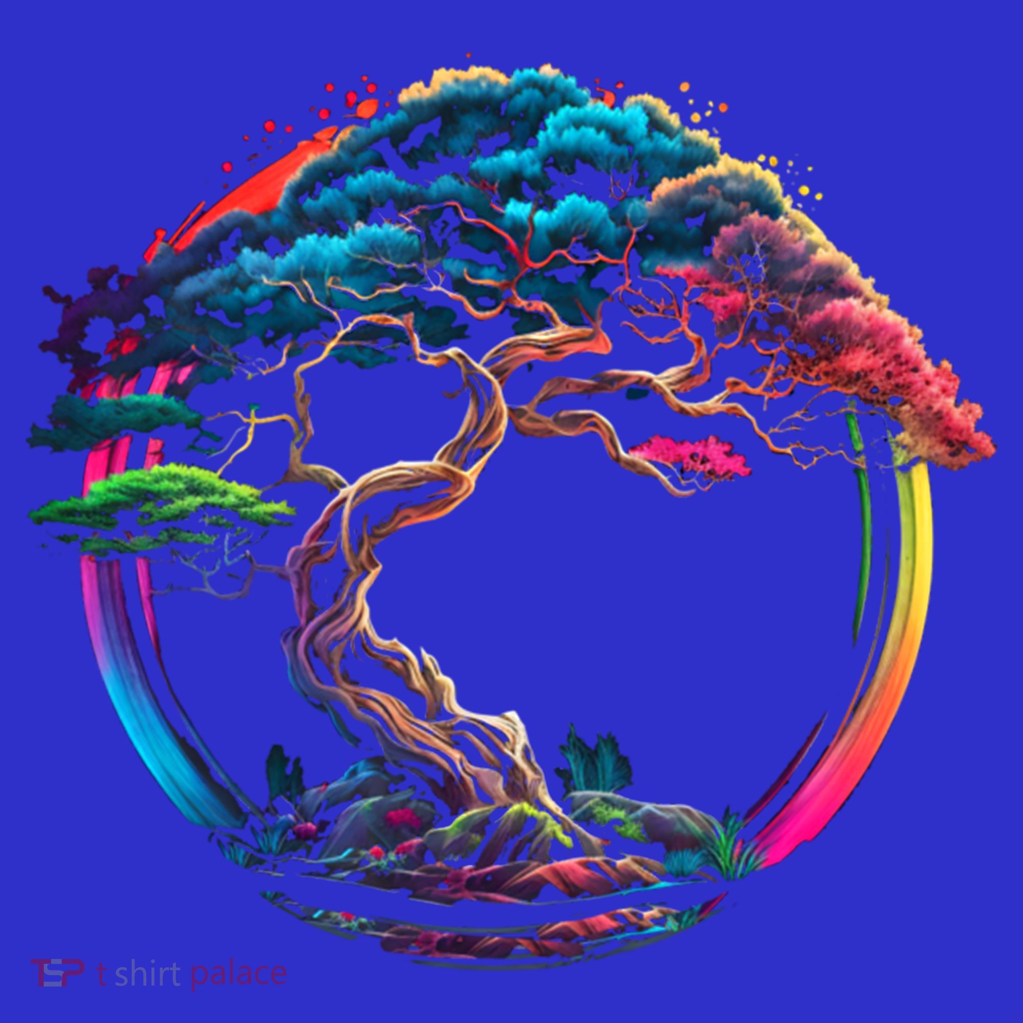 Bonsai Enso Zen Circle Tree Japan Spirituality Rainbow Gift Toddler Hoodie