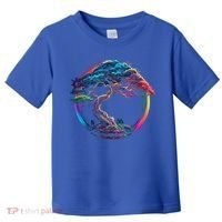 Bonsai Enso Zen Circle Tree Japan Spirituality Rainbow Gift Toddler T-Shirt thumb 0