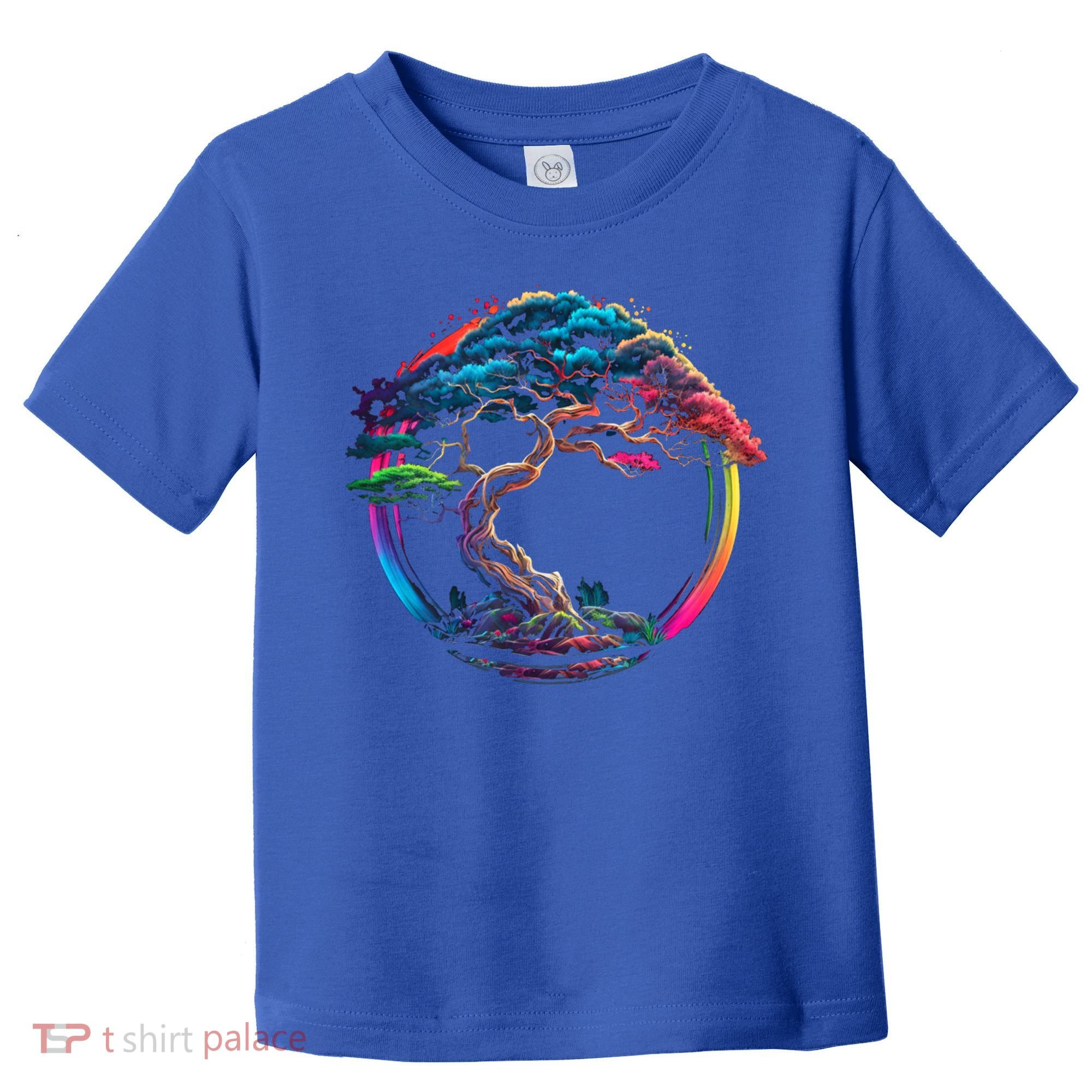 Bonsai Enso Zen Circle Tree Japan Spirituality Rainbow Gift Toddler T-Shirt